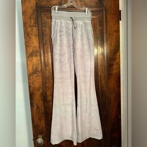 aeire light blue velour flare sweatpants